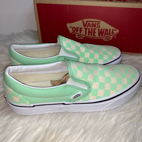 green ash checkerboard vans
